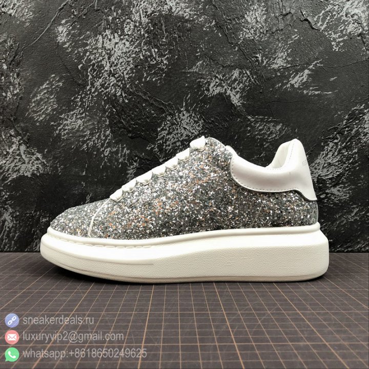 Alexander McQueen Sole Women Sneakers 37681 Shine Silver